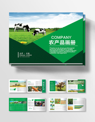 大气简约绿色农产品画册农业农产品宣传画册